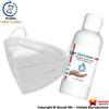 Boooh.it MASCHERINA FFP2/KN95 4 STRATI + GEL IGIENIZZANTE MANI 75% ALCOOL 100ml | SPEDIZIONE GRATUITA