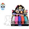 ATOMIC ACCENDINI TURBO ANTIVENTO JET FLAME ''LA CATRINA'' TESCHI COLORATI - 1 BOX DA 25 ACCENDINI
