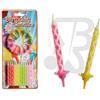 Boooh.it CANDELINA PER COMPLEANNO - SET DA 24 CANDELINE + 12 PORTACANDELINE