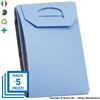 ItalFeltri PACK DA 5 PORTA MASCHERINA TASCABILI E IGIENIZZABILI 4MASK by ITALFELTRI - COLORE AZZURRO | MADE IN ITALY