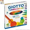 GIOTTO PENNARELLI TURBO COLOR COLORI VIVACI - CONFEZIONE DA 12 PEZZI TRATTO DA Ø 2,8mm PUNTA FINE