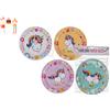 Boooh.it PIATTI PER FESTE E PARTY IN CARTA- FANTASIA UNICORNO, 8 PEZZI