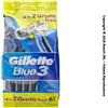 Gillette RASOI GILLETTE BLUE 3 CON TESTINA 3 LAME USA E GETTA - 1 CONFEZIONE DA 6 PEZZI