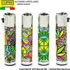CLIPPER LARGE CLASSIC FLUO LEAVES - SERIE COMPLETA DA 4 ACCENDINI GRANDI DA COLLEZIONE