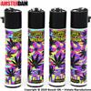 Clipper ACCENDINI CLIPPER PURPLE WEED LEAF AMSTERDAM EDITIONE - COLLEZIONE OLANDESE | SERIE COMPLETA DA 4 ACCENDINI RICARICABILI