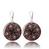 Dragon Porter Orecchini Pendenti Grande Leggeri Rotondo Mandala Design Boho; Gioielli per Donne (Stile 22 - Marrone Scuro)
