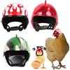 SWRCEYJH Casco Da Pollo 3 Pezzi Casco Di Sicurezza Per Animali Domestici Casco Per Animali Domestici Casco Per Pollo Per Protezione Della Testa Di Pollo Anatra Uccello e Altro Pollame 3 Colori 4 x 4,5 cm