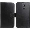 Dingshengk Nero Custodia in Pelle Flip Case Protettiva Cover Skin Wallet per BRONDI Amico Smartphone S Nero 5.7