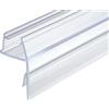 Gedotec Guarnizione di ricambio per doccia a 180°, 10 - 12 mm, guarnizione in vetro per pareti doccia in vetro - Box doccia, guarnizione per labbra, plastica PVC trasparente, 200 cm