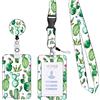 KHDULQ Porta Badge e Tesserino da Collo, Lanyard Porta Badge con Motivo Fiore Arancione, Adatto per Telefoni Cellulari e Forniture per Ufficio e Scolastiche