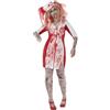 SMIFFYS Costume Zombie Infermiera con Curve, comprende Abito e Copricapo Halloween