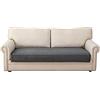 Eismodra Copridivano 3 Posti,Copri Divano Chaise Longue Angolare con Penisola,Velluto Antiscivolo Lavabile,per 2 Posti con Braccioli,per Cani Animali Domestici,Grigio Scuro,90 x 120 cm (Solo 1 Pezzo)