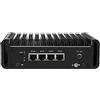 KingnovyPC Firewall Micro Appliance, 4 Port i226 2.5G LAN Fanless Mini PC Celeron J4125, Barebone, 4*USB, HDMI, DP, Ethernet AES-NI VPN Router PC, Openwrt
