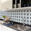 Ambiance Sticker Adesivi Autoadesivi, Decorazioni Murali, Adesivi per Piastrelle per Bagno e Cucina Piastrelle Azulejo Fortuna - 24 Piastrelle Adesive 10 x 10 cm