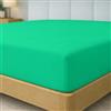 Degrees Home - COLLEZIONE - Lenzuolo con angoli 150 x 190 x 33 - Regolabile - Microfibra poliestere garzata - Verde