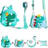 Funsland Guinzaglio per Bambini, Camminare Assistente Per Bambini, Bracciale Sicurezza Bambino, Zaino per bambini, Sicurezza e assistenza Baby Walking Zaino Dinosauro per 1-3 Anni Ragazze & Ragazzi