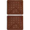 Fdit 2 pezzi 30 fori macaron stampo in silicone stampo antiaderente macaron pad forno forno teglia da forno stampi per dolci foglio