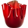 VENINI Vaso Fazzoletto Opalino Rosso/verde Mela 700.02