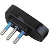 Spina volante 16A 250V angolo 90° nera 2P+T