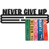 United Medals Never Give UP Sport Porta Medaglie Acciaio - Nero | 30 medaglie | Medal Hanger Display | Steel Medal Holder