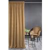 Eurofirany KRISTI Tenda in Velluto Con Fettuccia Arricciatenda - Termica e Oscurante per Camera da Letto, Soggiorno e Sala da Pranzo, Densità 330g/m², 140x270 cm, Miele