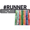 United Medals #Runner Sport Porta Medaglie Acciaio - Nero | 48 medaglie | Medal Hanger Display | Steel Medal Holder