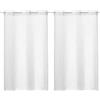 Linder 0169/11/475RI - Coppia di Tende dritte Kaolin, con Occhielli, 50% Poliestere, 50% Lino, Bianco, 45x90