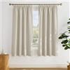 PONY DANCE Tende Termiche Isolanti per Interni con Fettuccia 2 Pezzi 140x175 CM Tenda Oscurante Cameretta Bimba Curtains per Soggiorno Finestra, Beige Chiaro