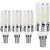 SanGlory Lampadine Led E14 Bianca Fredda Lampadina E14 9W 5000K E14 Luce Fredda, Attacco Edison E14 LED Bianco Freddo, Equivalenti a 80W, Pacco da 4