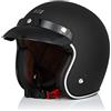 ORIGINE Casco Jet Moto Aperto Scooter Casco Motorino Vintage con Visiera Parasole Omologato ECE2206