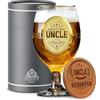 CROWNLY CRYSTAL Bicchieri da birra personalizzati in oro regalo di compleanno per zio e nipote