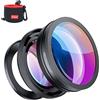 PROfezzion Lente Obiettivo Grandangolare e Macro 2-in-1 per Sony ZV1F ZV-1F ZV-1 ZV1 RX100 VII VI V ZV-E10 ZVE10 A6400 A6300 A6100 A6000, per Canon G7X Mark III II G9X Mark III G5X Mark II Fotocamera