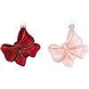 Inge's Christmas Fiocchi da Appendere Rosa o Rossio 4,5cm cad uno Indicare il Colore