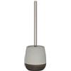 Sealskin Braid Scopino e Portascopino da WC, Ceramica, Grigio Chiaro, 11,5 x 11,5 x 26 cm