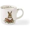 Wrendale Designs Royal Worcester Wrendale Deigns - Tazza con coniglio, 0,3 l, motivo: Merry Little Christmas