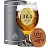 CROWNLY CRYSTAL® Regalo Papà Bicchiere Birra Regali Personalizzati Regalo Papa Regalo Papa Compleanno Regalo Futuro Papà Regalo Originale Papà Regali Natale Tazze Personalizzate Festa Del Papà
