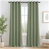 MRTREES 2 Pezzi Tende Oscuranti per Interni Isolanti Termiche con Occhielli Moderne Tende Coprenti Tinta Unita per Camera da Letto e Soggiorno Cameretta Bambini Elegante 140x245 CM Verde