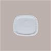 CARTOPLAST 100 Pz Piatto Quadrato PIZZA Carta Bianca Politenata 24x24cm
