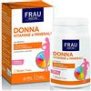 FRAU Donna Vitamine E Minerali, Integratore Alimentare A Base Di Vitamine, Minerali E Luteina, 30 Compresse, Integratore Stanchezza Fisica E Mentale, Senza Glutine, color Bianco