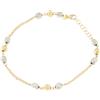 Gioielleria Lucchese Oro Bracciale Donna Oro Giallo Bianco GL100669