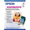 Epson carta fotografica Patinata opaca matt A4 50 fogli - 167 gr - S041256