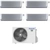 Panasonic Climatizzatore Quadri Split Etherea Silver 9+9+12+12 con CU-5Z90TBE Inverter R-32 Wi-Fi Classe A++ ,