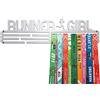 United Medals Runner Girl Sport Porta Medaglie Acciaio Inossidabile | 48 medaglie | Medal Hanger Display | Steel Medal Holder