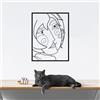 dv decovieno Decovieno Metallo Picasso Serie Parete Arredamento, 60 cm Lunghezza x 46 cm Larghezza x 3 cm Altezza, Nero
