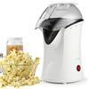 Nictemaw Macchina per Popcorn, 1200W Retro Macchina Popcorn Compatta ad aria calda senza grassi,include Misurino e Coperchio Rimovibile,Bianco