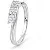 Bliss Anello Caresse brillante in oro bianco con diamanti 0,15 ct