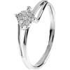 Bliss Anello Caresse in oro bianco con diamanti 0,15 ct