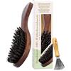 remos professional body care REMOS - Spazzola per capelli in legno di noce al 100% con setole di cinghiale larghe
