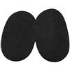 Marbet TOPPE Termoadesive MARBET Nero alcantara 17 x 11cm ovale toppa giacca pantaloni