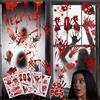 Stickers Halloween Adesivi Halloween Decorazioni Decorazioni Halloween Adesivo Porta Interna Spaventose Impronte Di Mani Sanguinarie Impronte Piedi Adesivi Da Parete(D